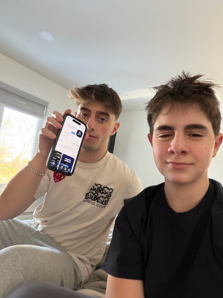 Eli and Harris Zimmerman with Hockey AI