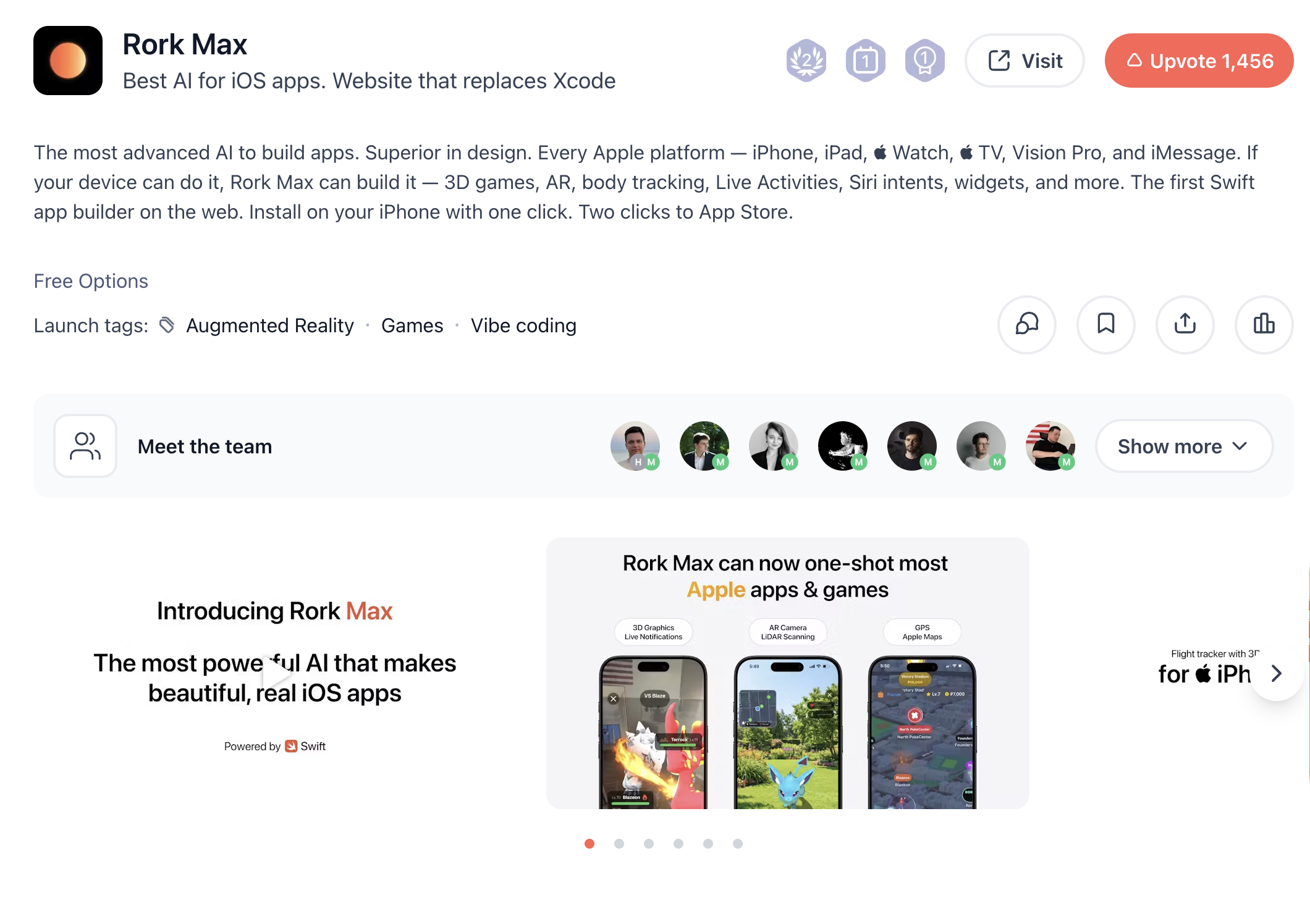 Rork Max on Product Hunt - #1 Product of the Day