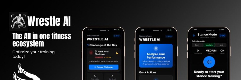 Wrestle AI app screens
